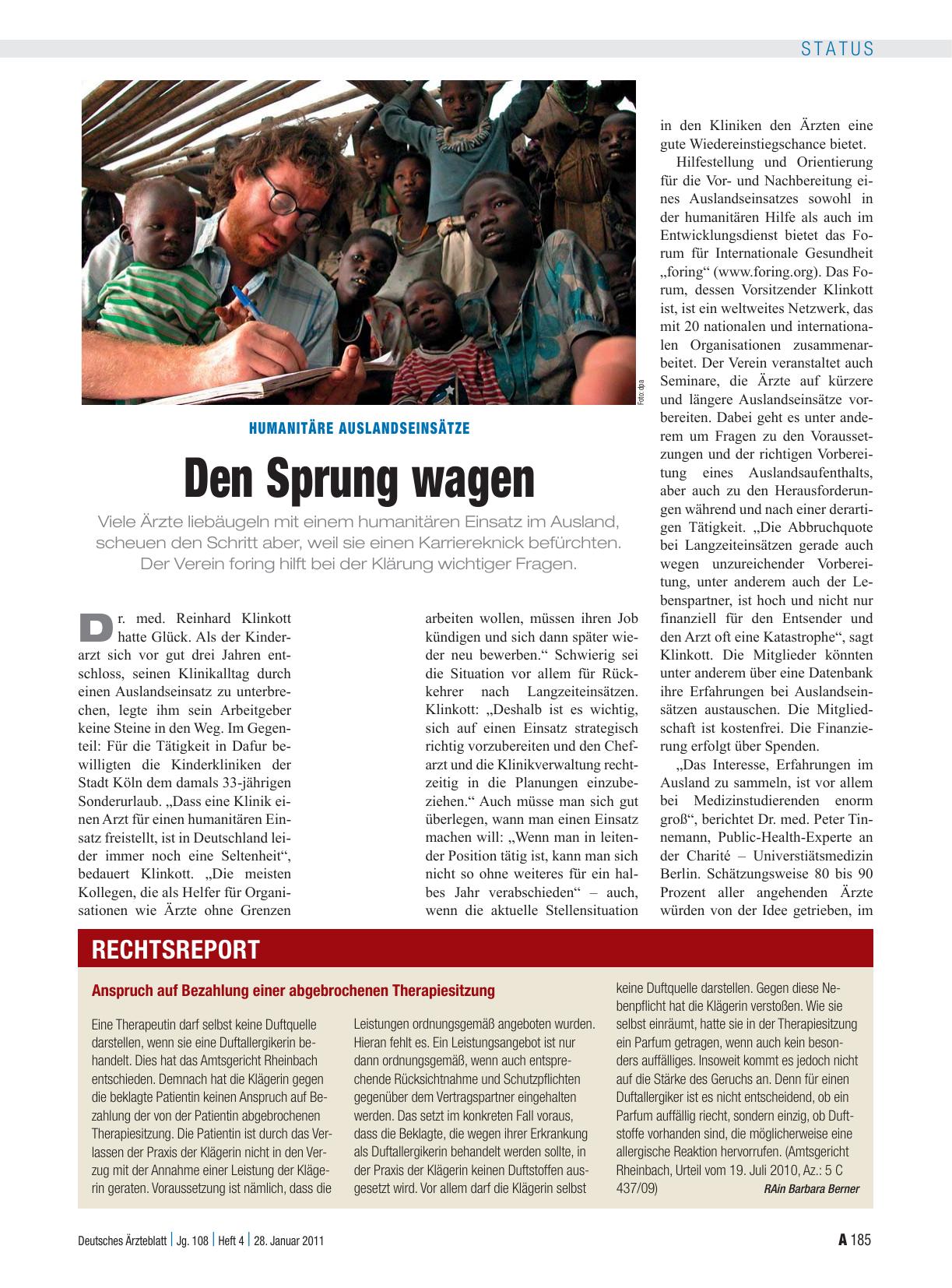 Vorschauseite 1: Anspruch auf Bezahlung einer abgebrochenen Therapiesitzung