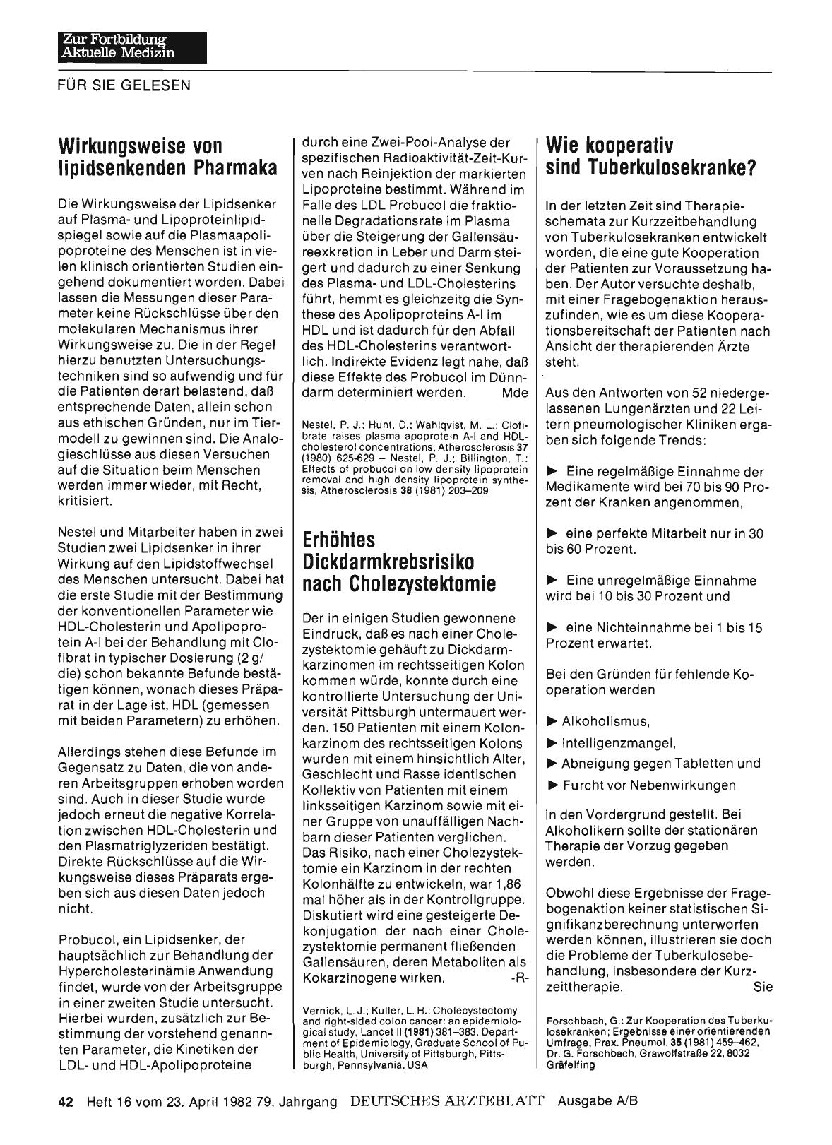 Vorschauseite 1: Erhöhtes Dickdarmkrebsrisiko nach Cholezystektomie