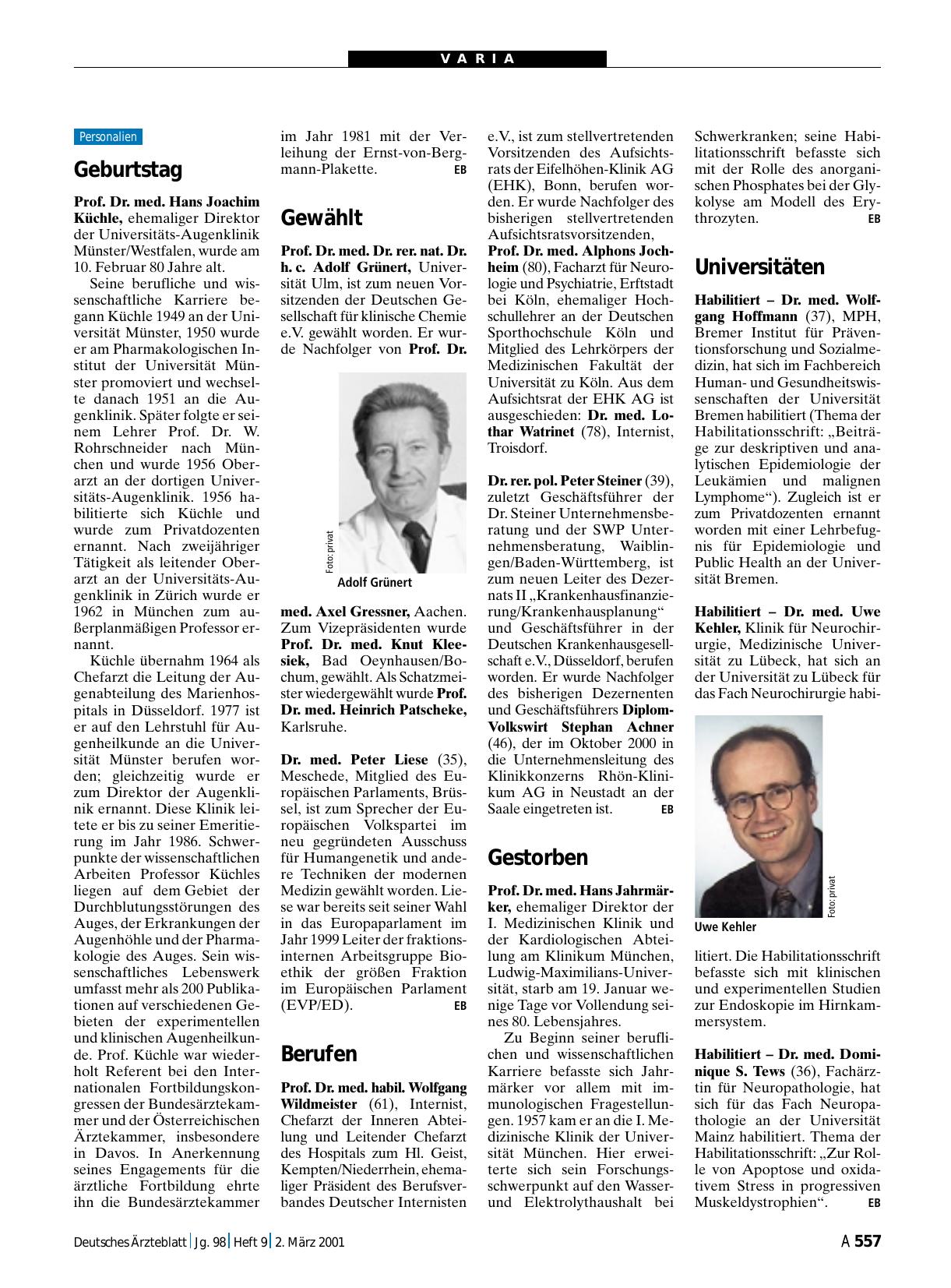 Vorschauseite 1: Berufen