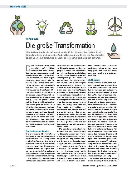 Vorschauseite 1: Klimaschutz: Die große Transformation
