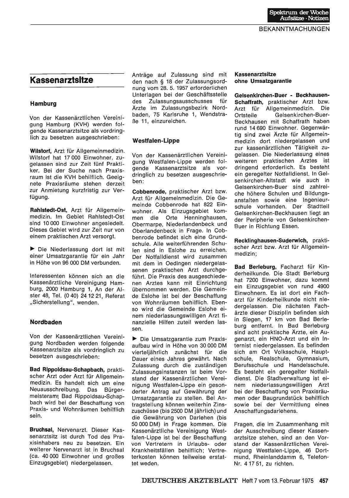 Vorschauseite 1: Kassenarztsitze