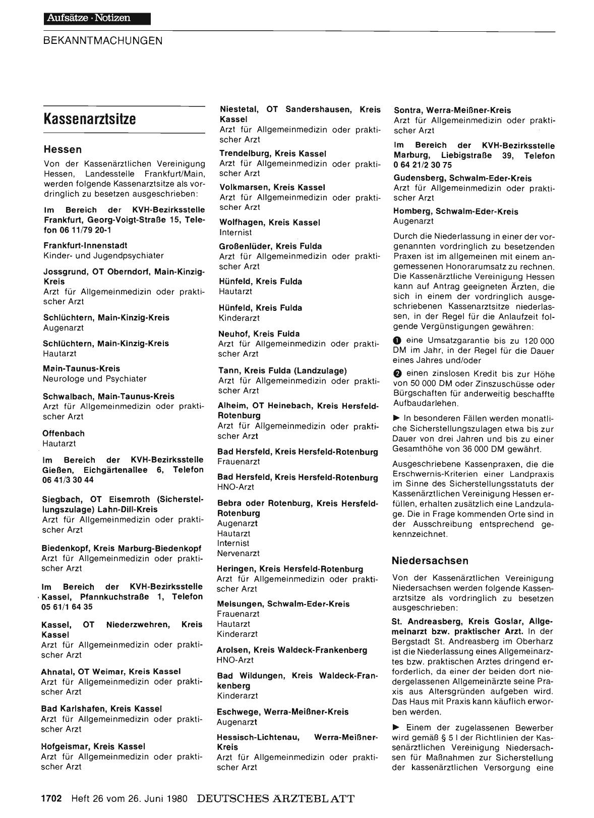 Vorschauseite 1: Kassenarztsitze