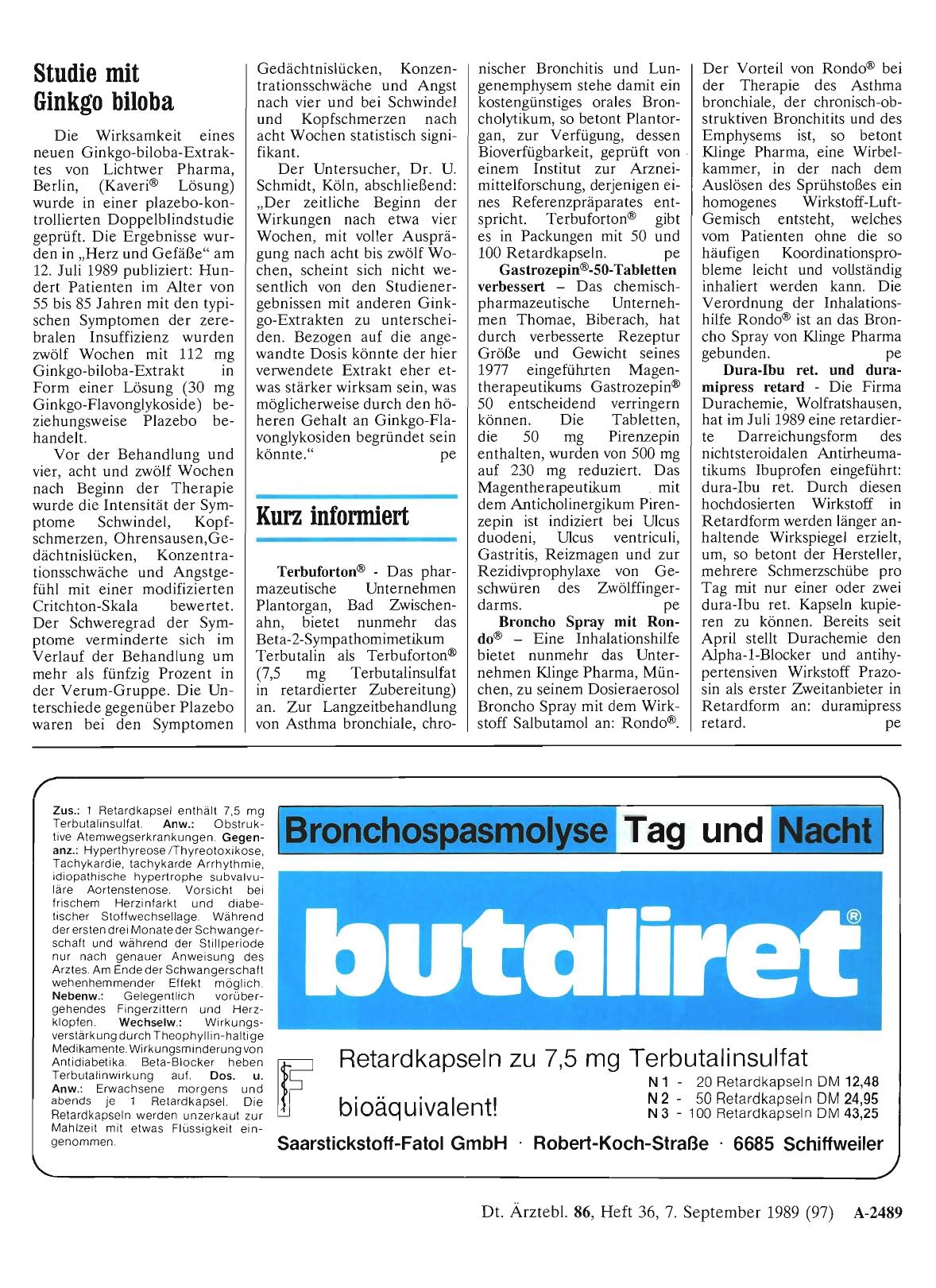 Vorschauseite 1: Kurz informiert