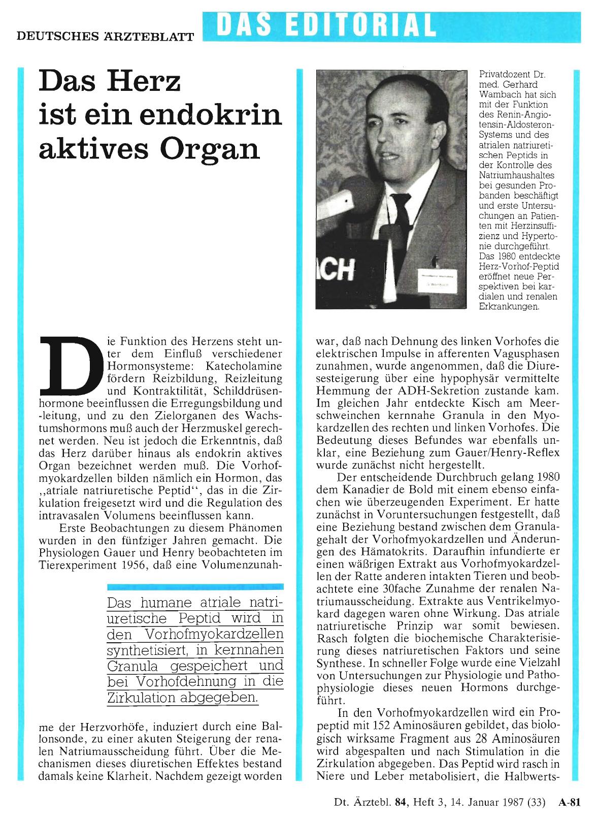 Vorschauseite 1: Das Herz ist ein endokrin aktives Organ