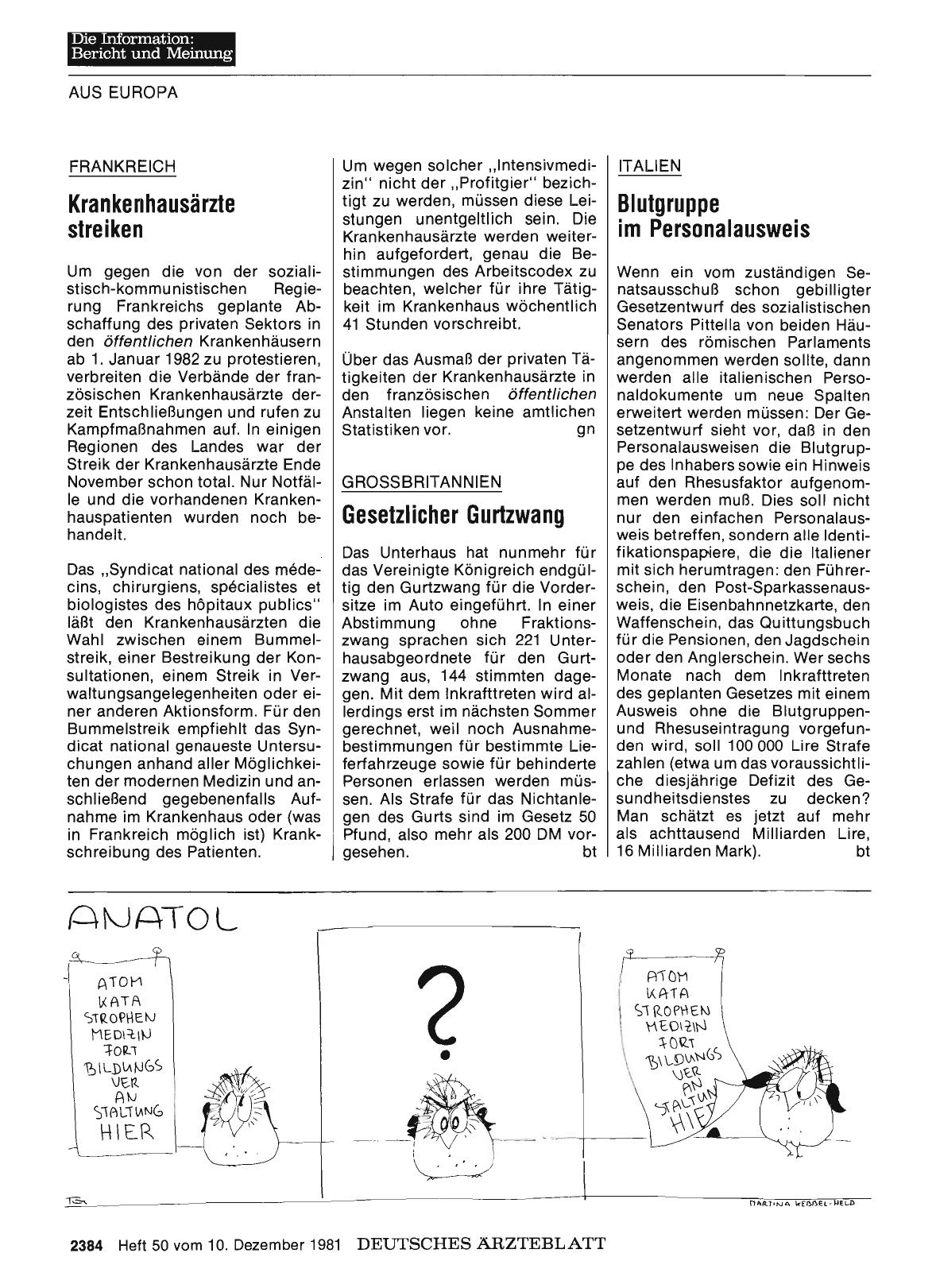 Vorschauseite 1: ITALIEN: Blutgruppe im Personalausweis