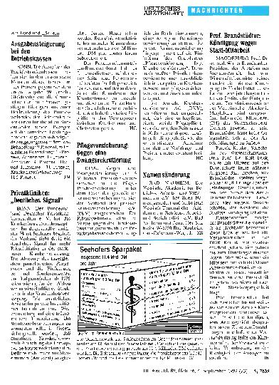 Vorschauseite 1: Privatkliniken: „Deutliches Signal“