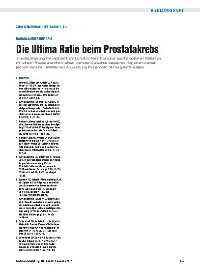 Vorschauseite 4: Radioligandentherapie: Die Ultima Ratio beim Prostatakrebs