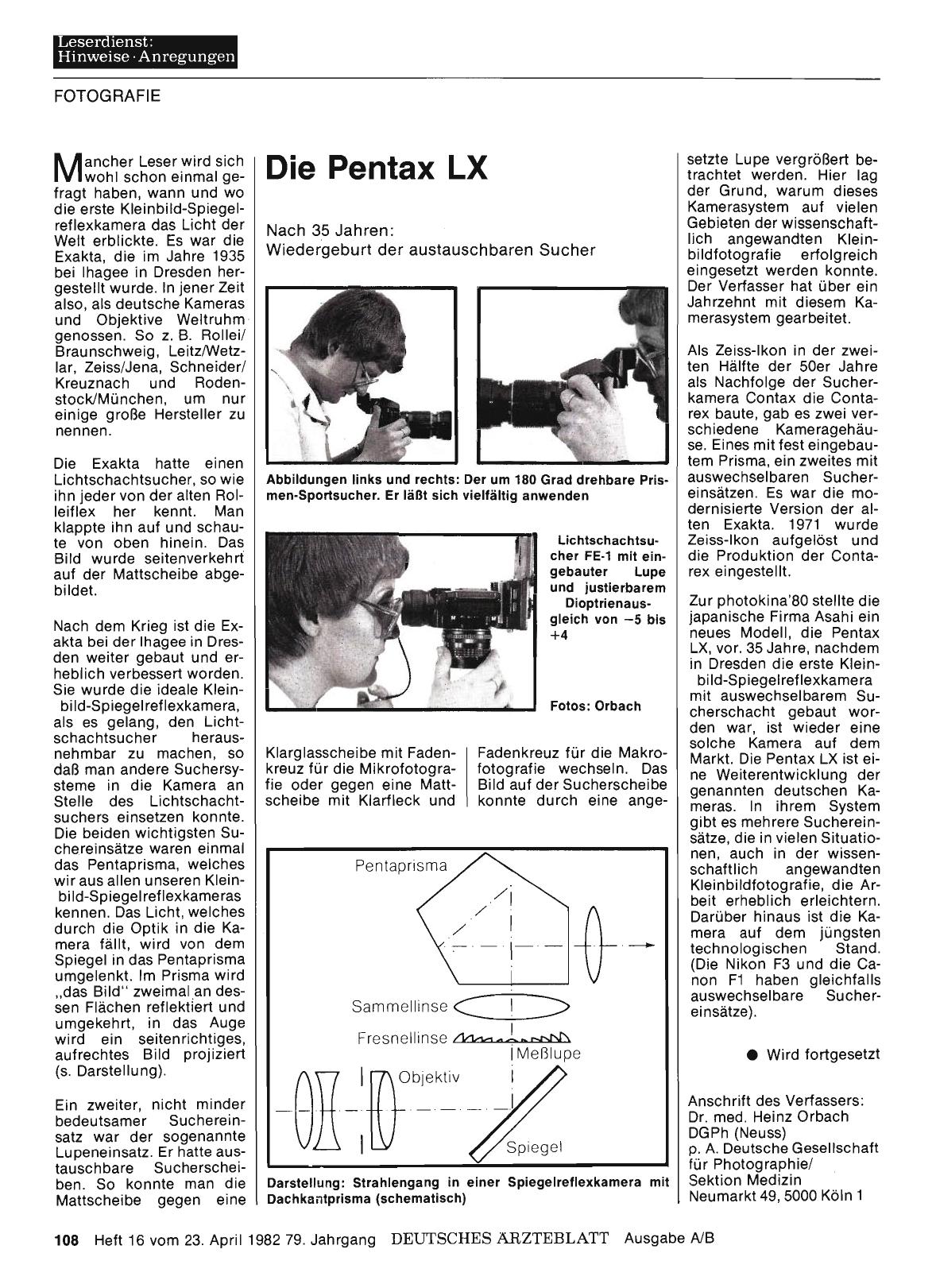 Vorschauseite 1: Die Pentax LX