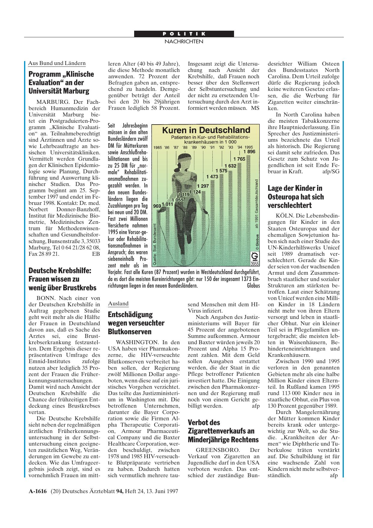 Vorschauseite 1: Programm „Klinische Evaluation“ an der Universität Marburg