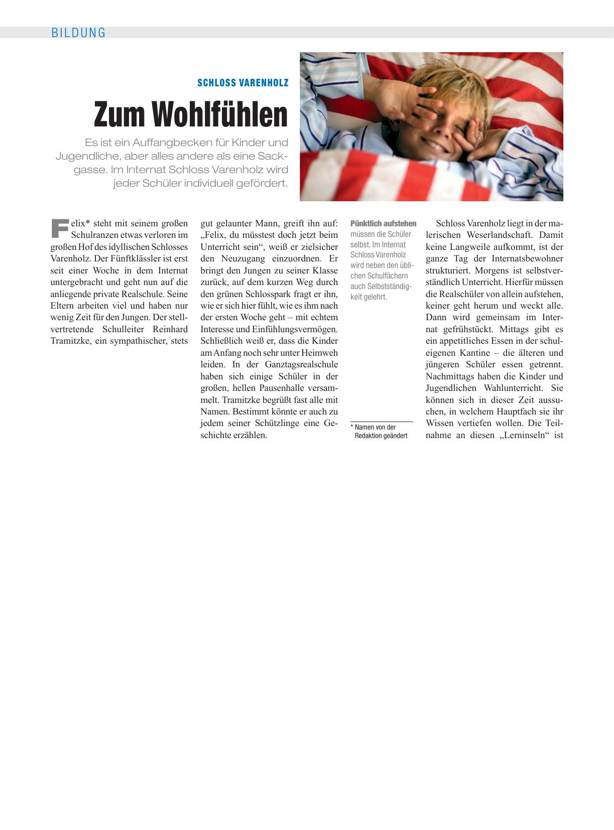 Vorschauseite 1: Schloss Varenholz: Zum Wohlfühlen