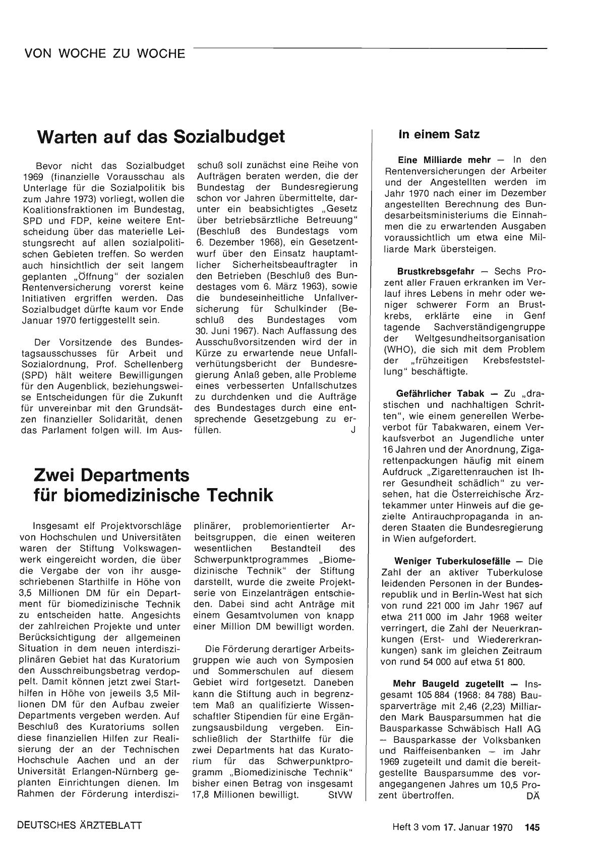 Vorschauseite 1: Warten auf das Sozialbudget