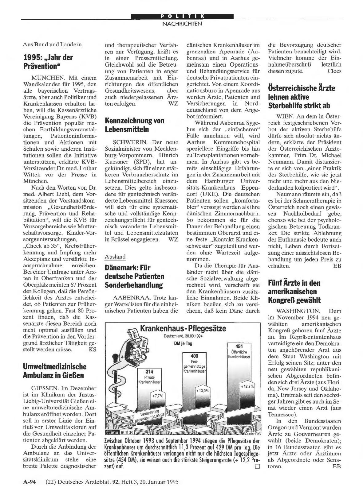Vorschauseite 1: Dänemark: Für deutsche Patienten Sonderbehandlung