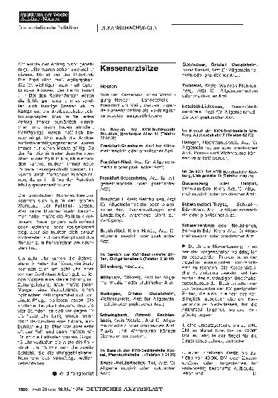 Vorschauseite 1: Kassenarztsitze