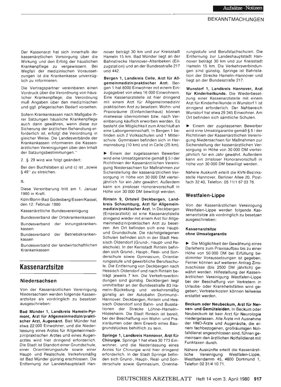 Vorschauseite 1: Kassenarztsitze