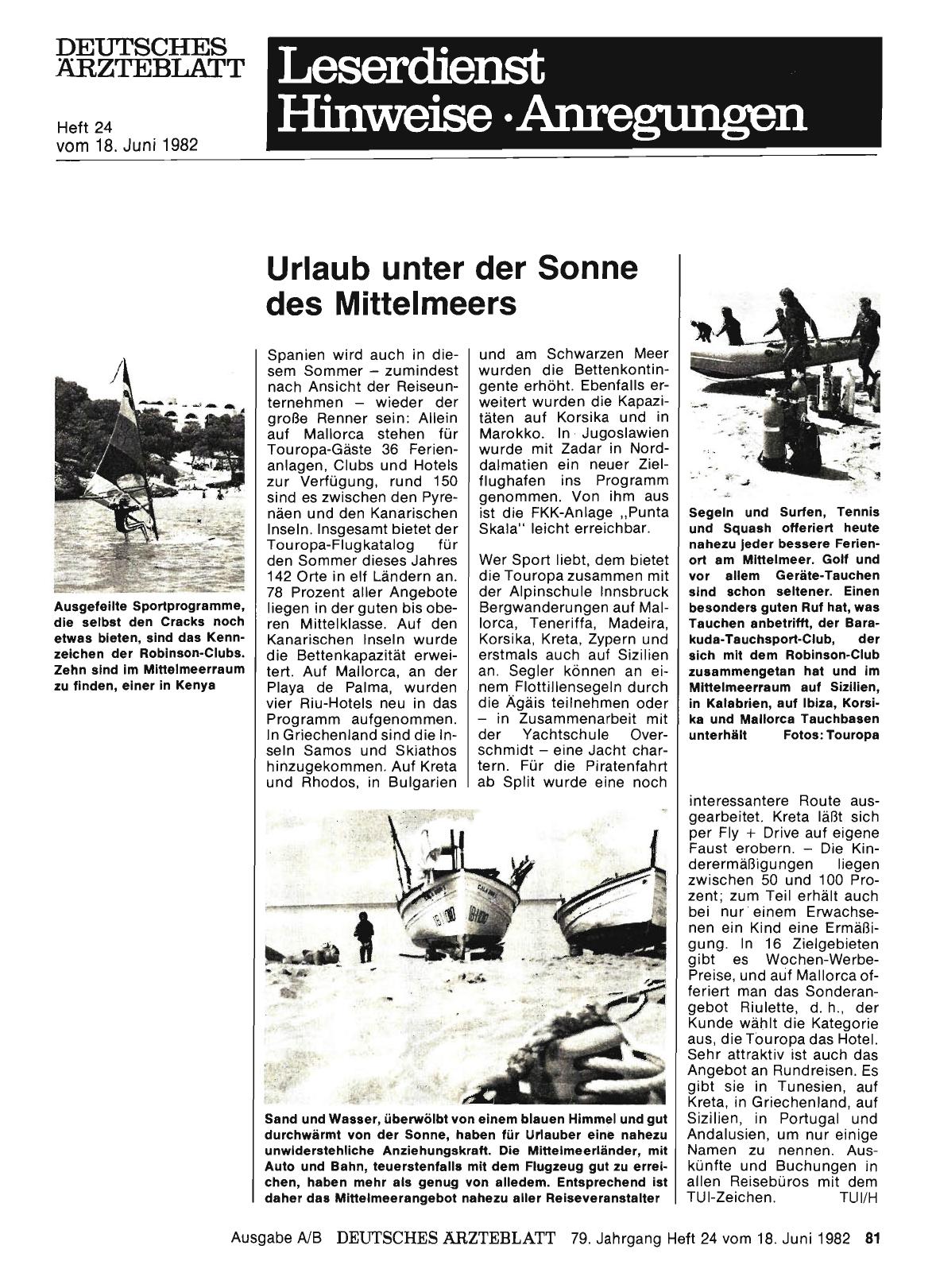 Vorschauseite 1: Urlaub unter der Sonne des Mittelmeers