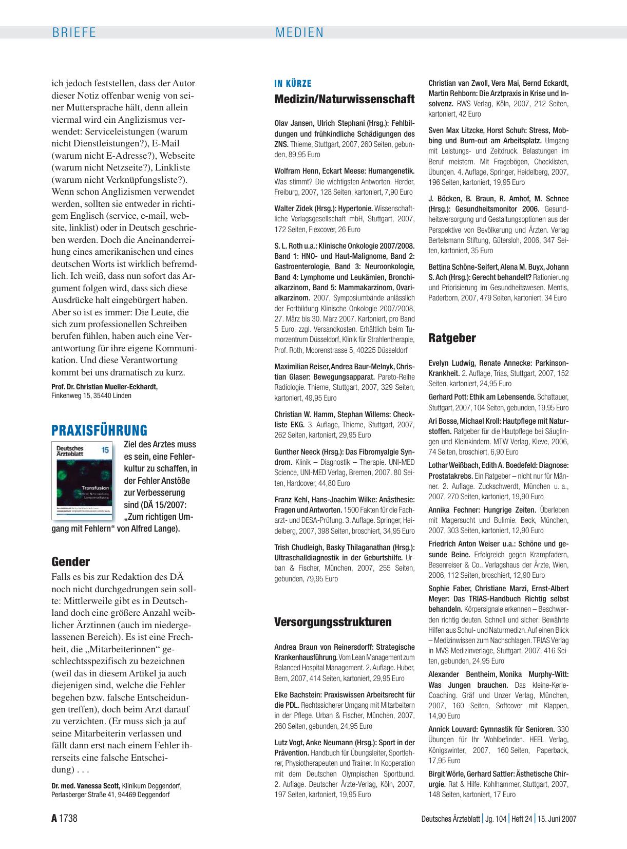 Vorschauseite 1: In Kürze