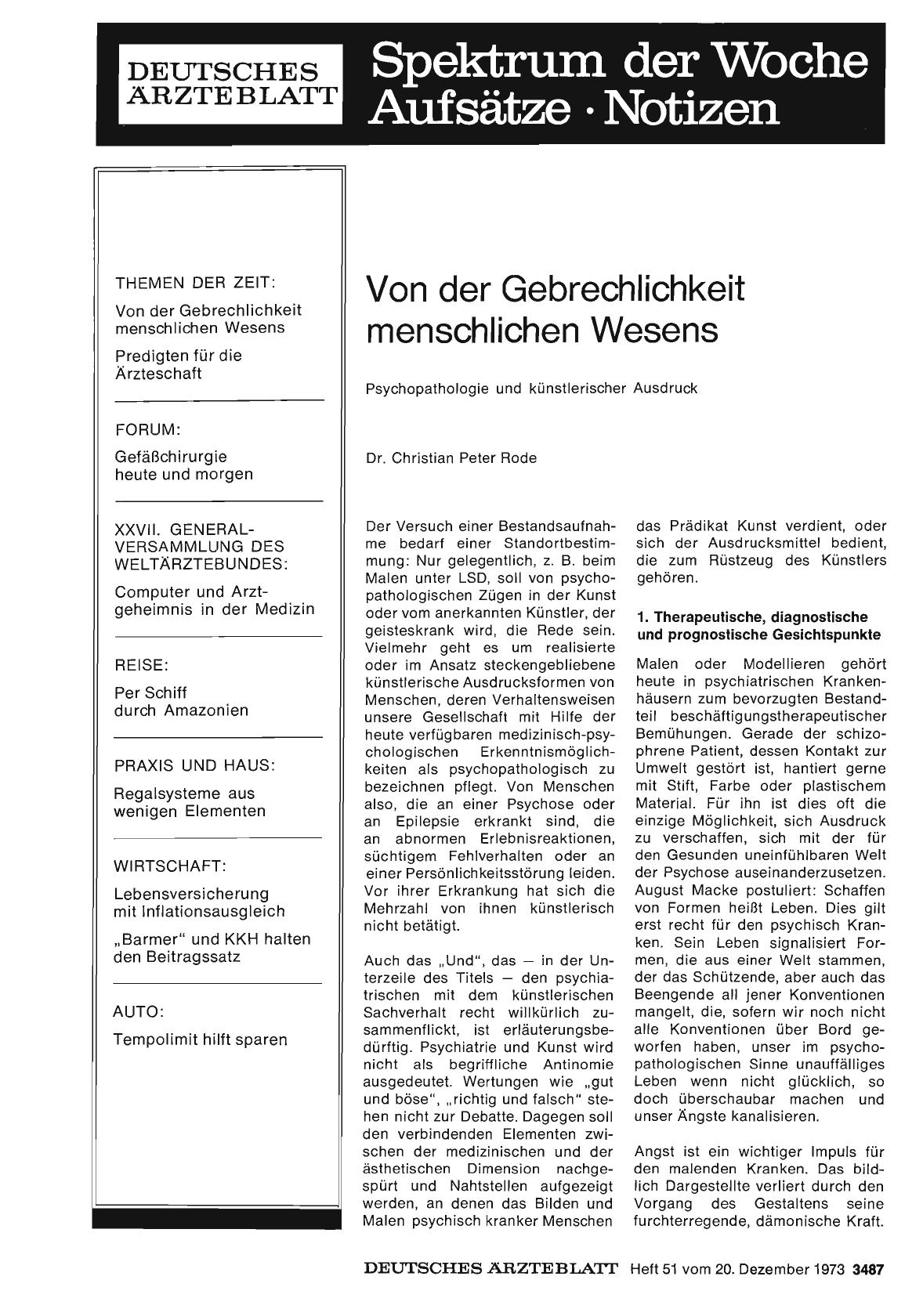 Vorschauseite 1: Von der Gebrechlichkeit menschlichen Wesens