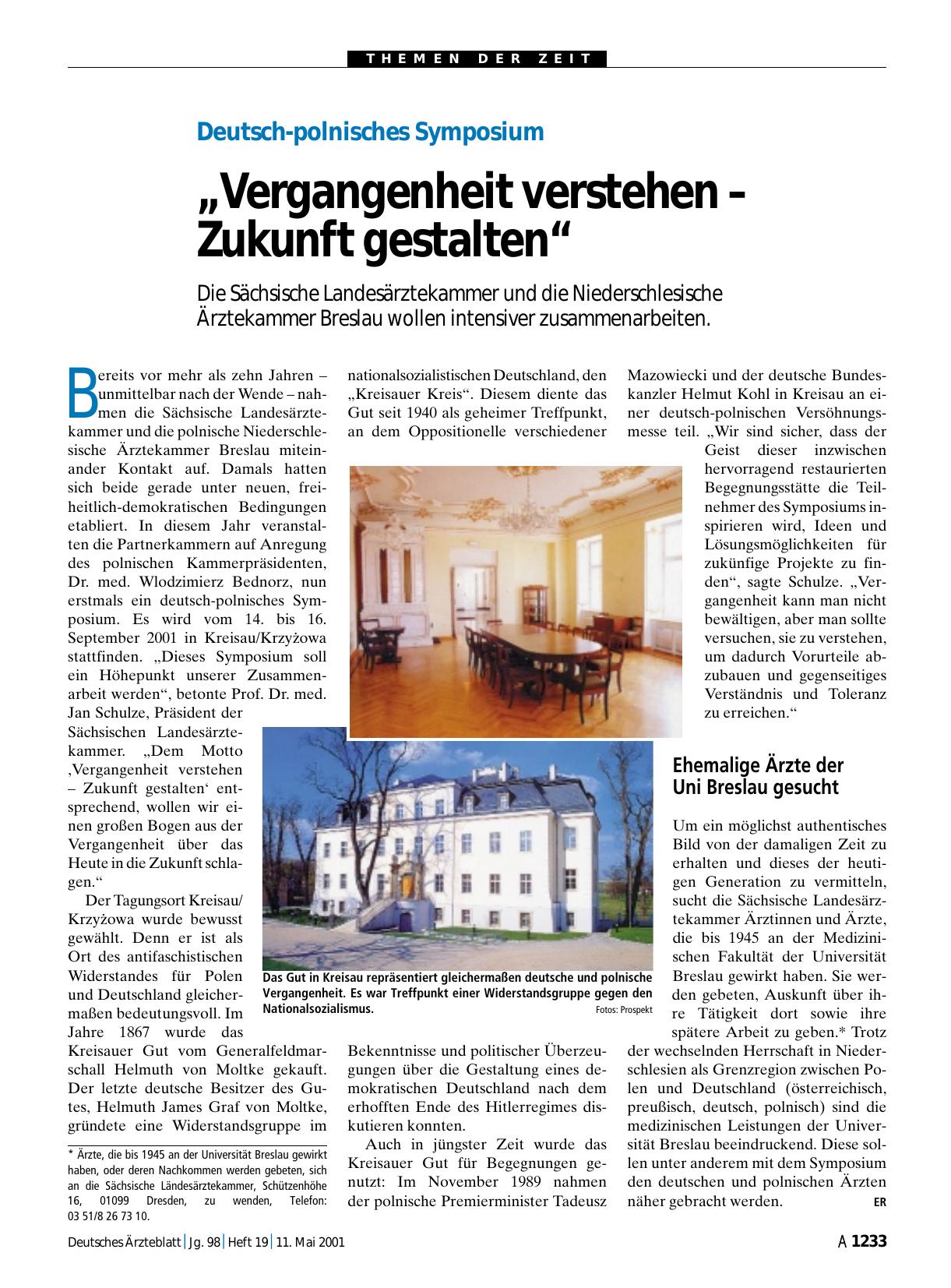 Vorschauseite 1: Deutsch-polnisches Symposium: „Vergangenheit verstehen – Zukunft gestalten“