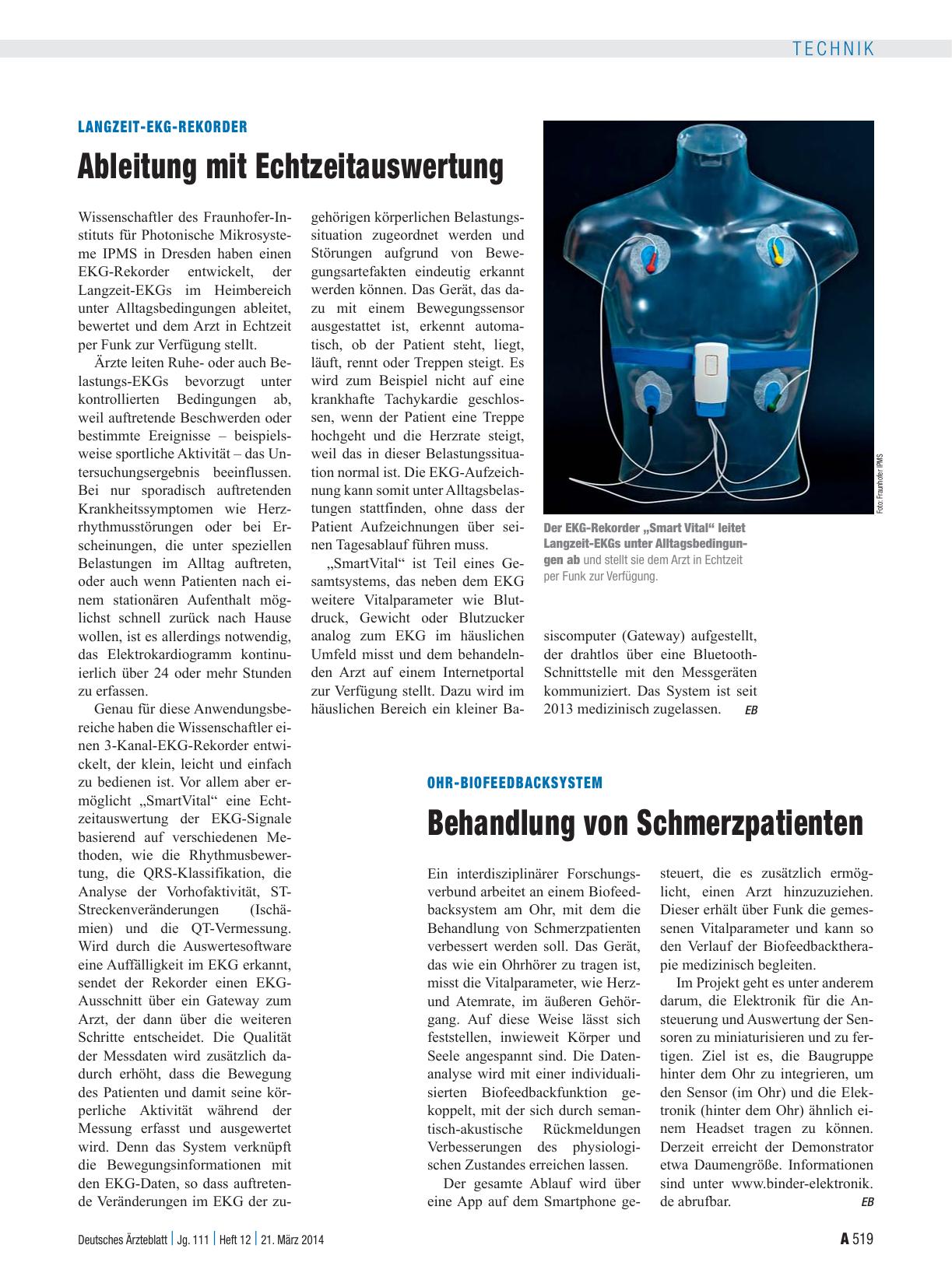 Vorschauseite 1: Langzeit-EKG-Rekorder: Ableitung mit Echtzeitauswertung