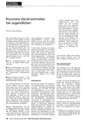Vorschauseite 1: Koronare Herzkrankheiten bei Jugendlichen