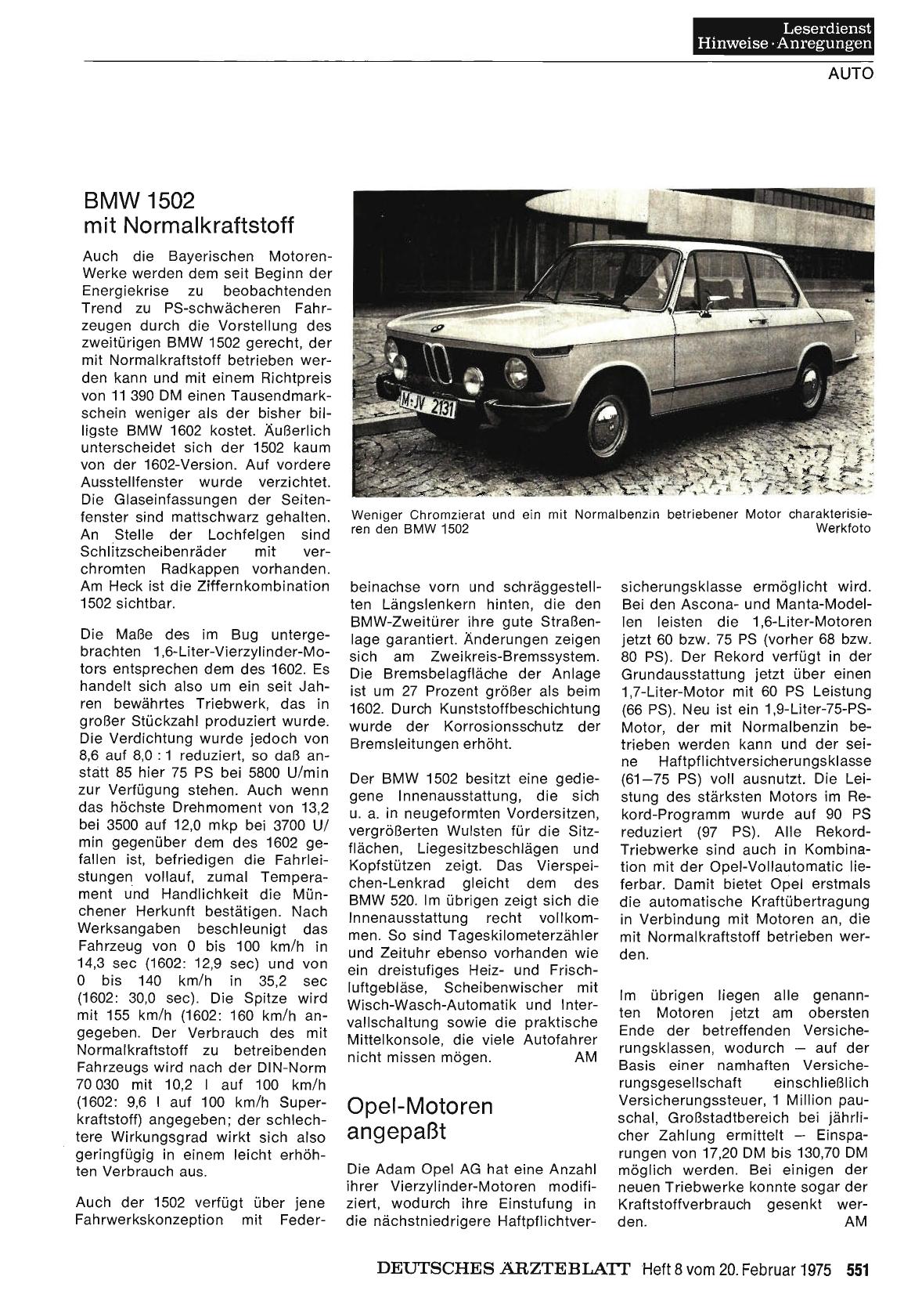 Vorschauseite 1: Opel-Motoren angepaßt