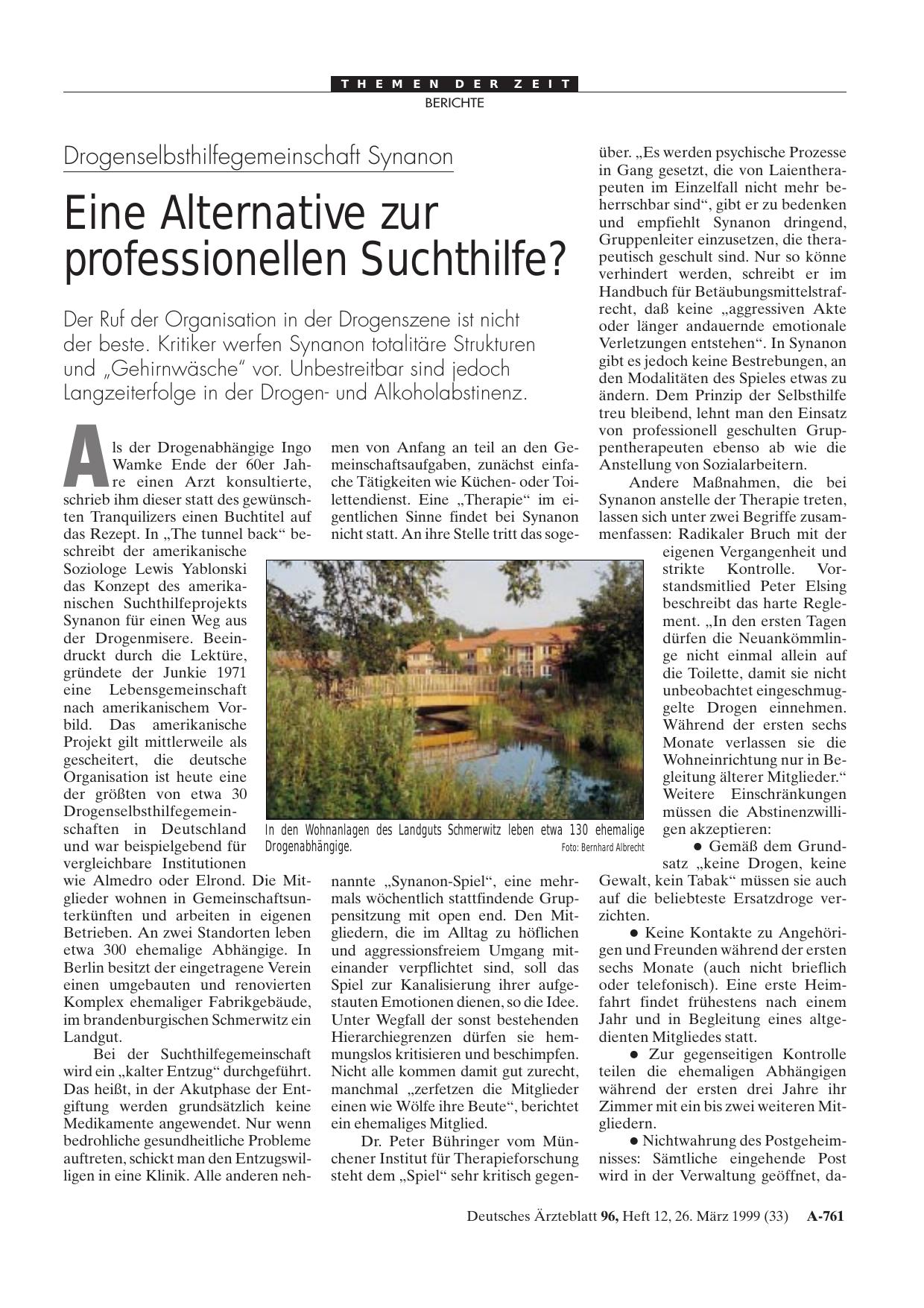 Vorschauseite 1: Drogenselbsthilfegemeinschaft Synanon: Eine Alternative zur professionellen Suchthilfe?