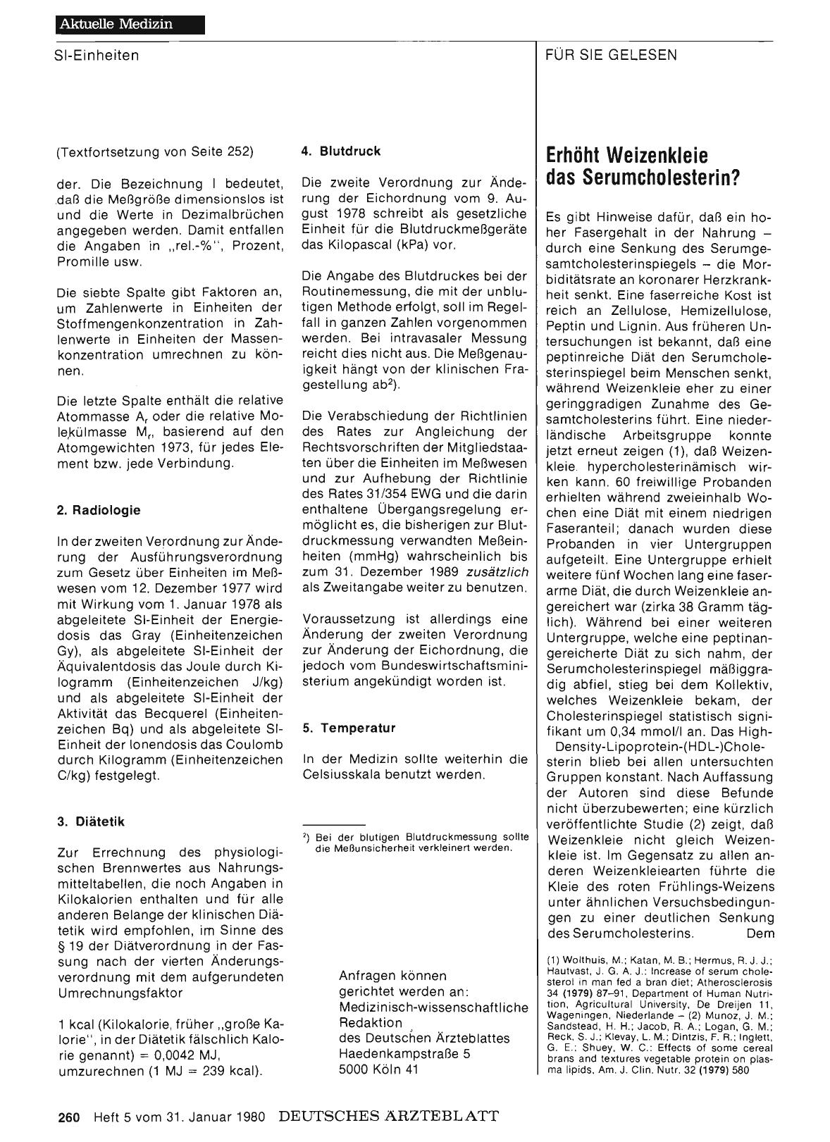 Vorschauseite 1: Erhöht Weizenkleie das Serumcholesterin?