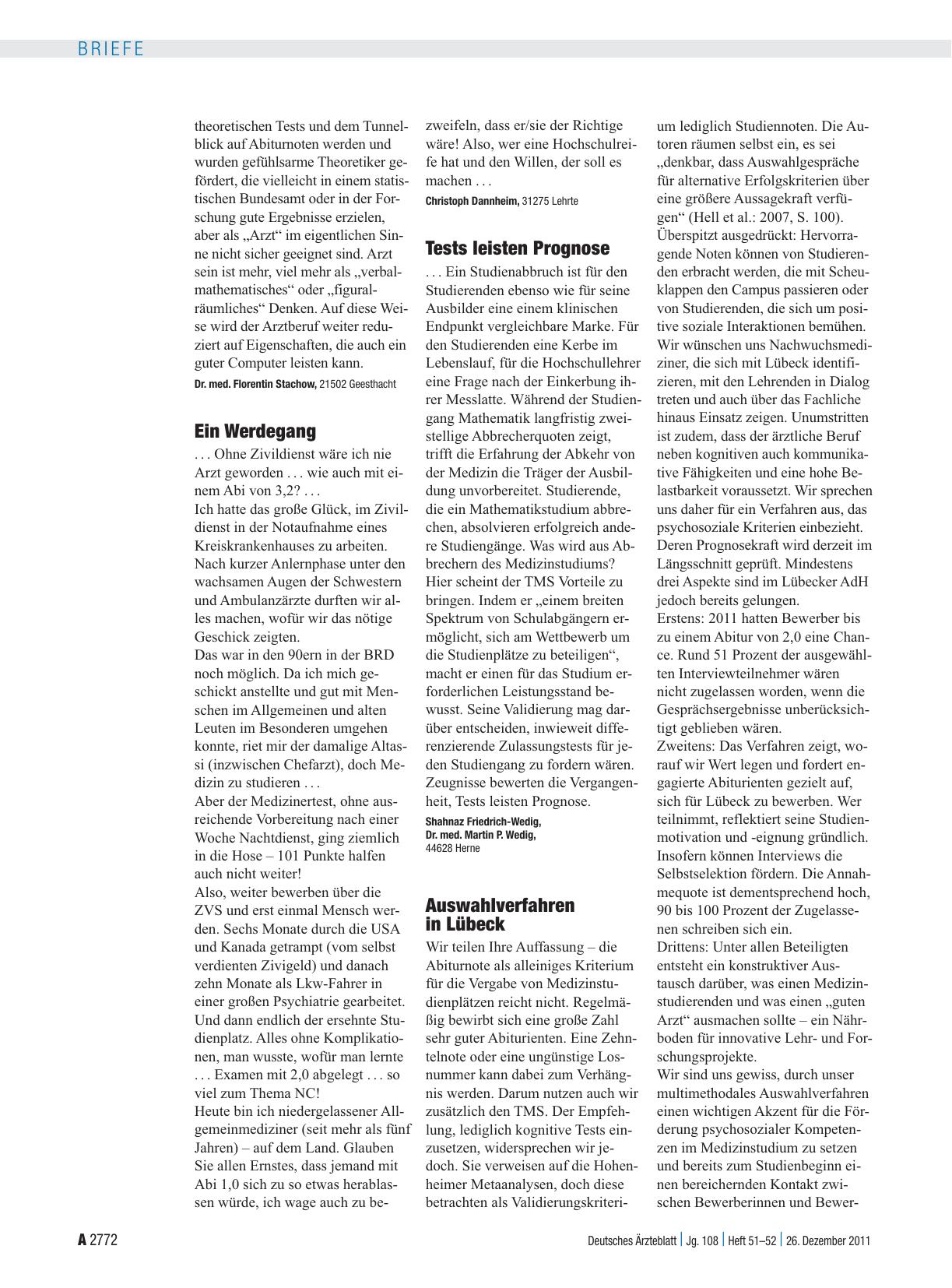Vorschauseite 1: Medizinertest: Tests leisten Prognose