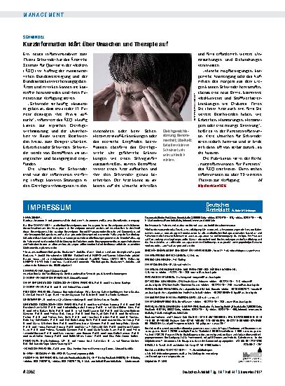 Vorschauseite 1: Schwindel: Kurzinformation klärt über Ursachen und Therapie auf