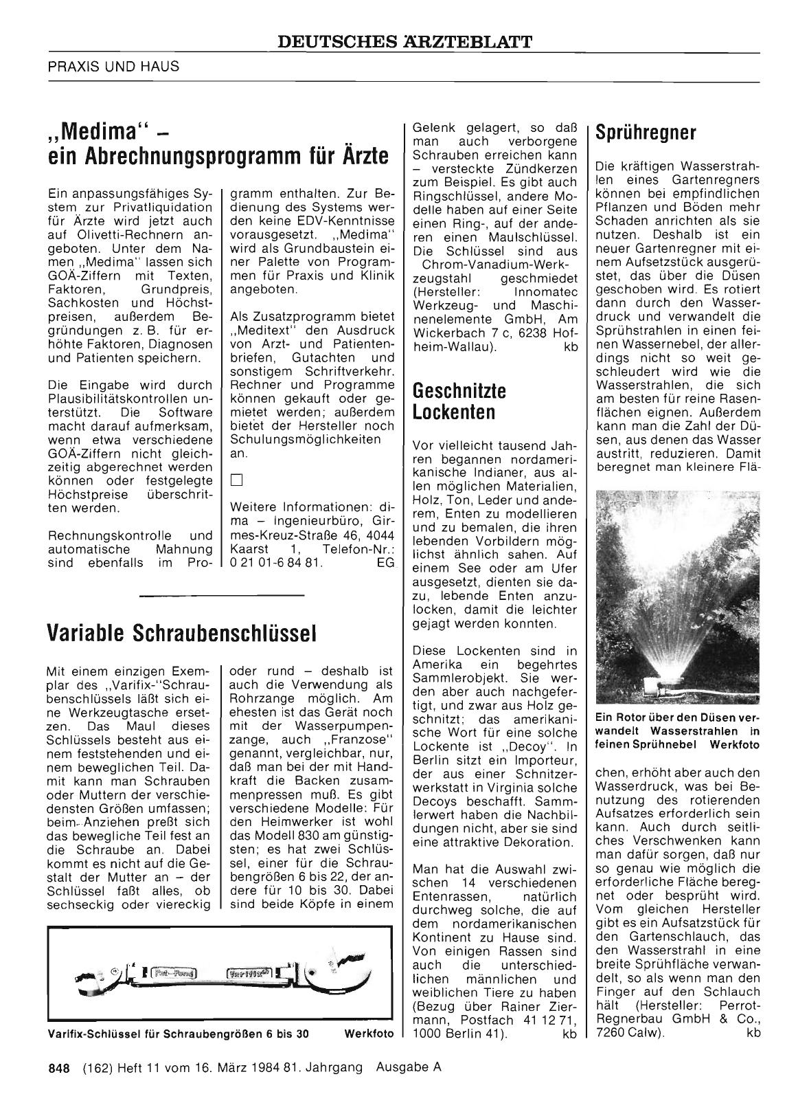 Vorschauseite 1: „Medima“ — ein Abrechnungsprogramm für Ärzte