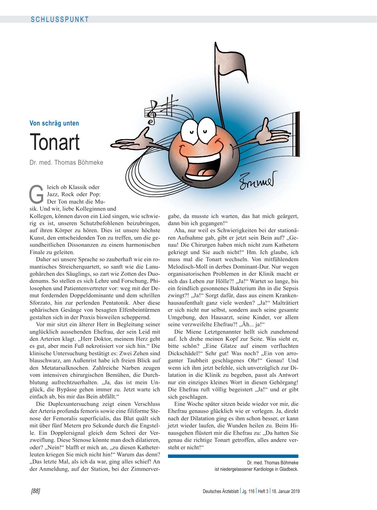 Vorschauseite 1: Von schräg unten: Tonart