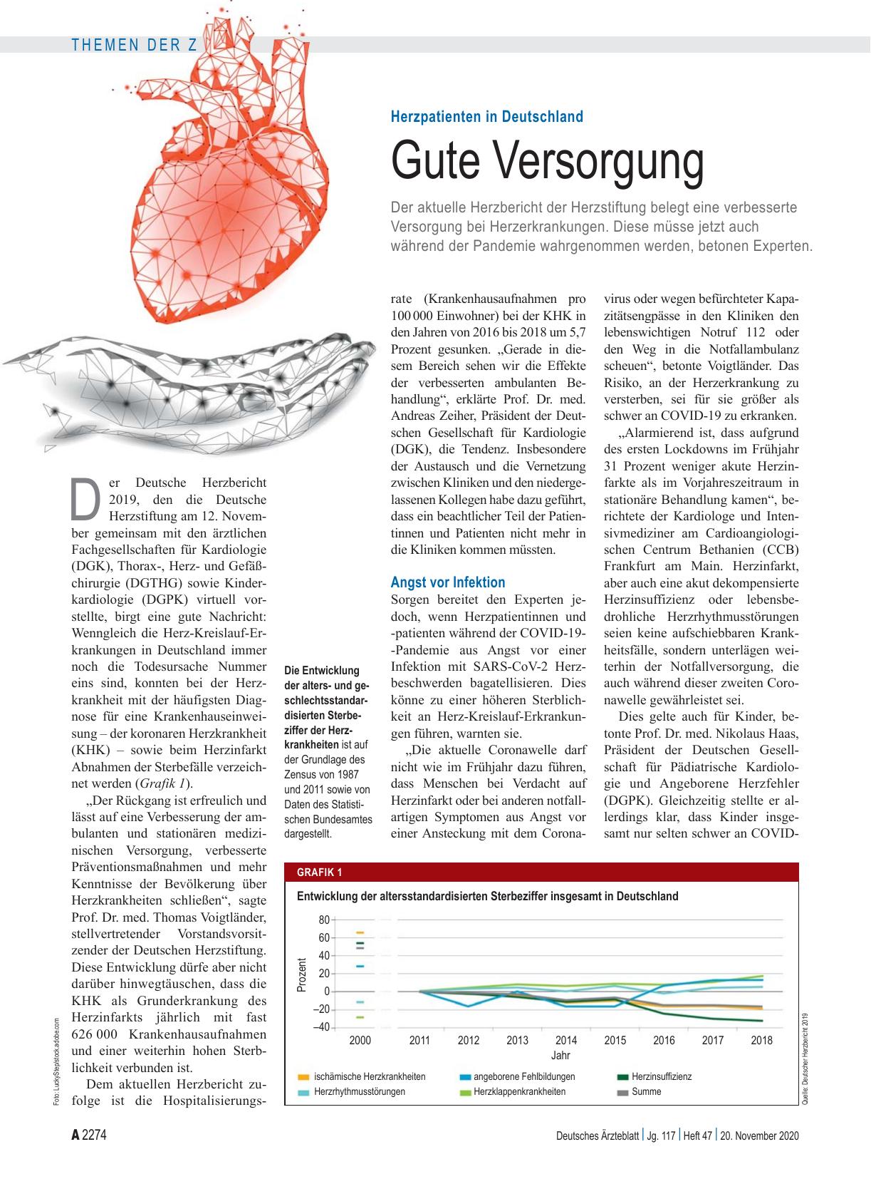 Vorschauseite 1: Herzpatienten in Deutschland: Gute Versorgung