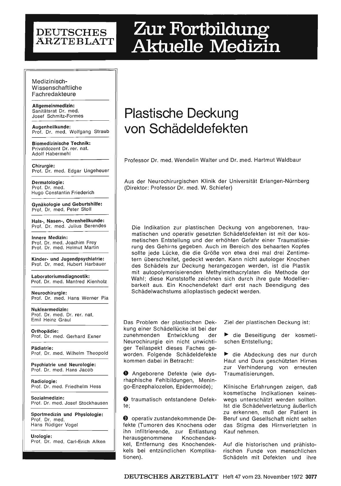 Vorschauseite 1: Plastische Deckung von Schädeldefekten