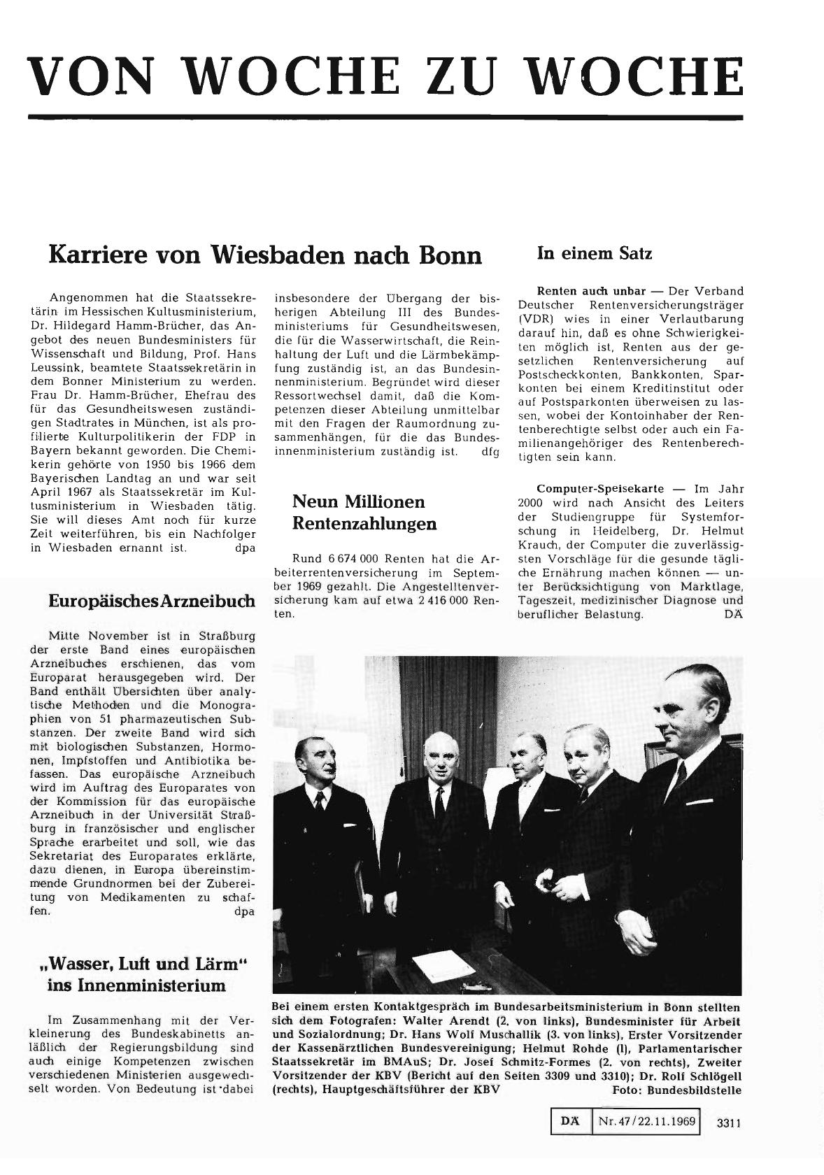Vorschauseite 1: „Wasser, Luft und Lärm" ins Innenministerium