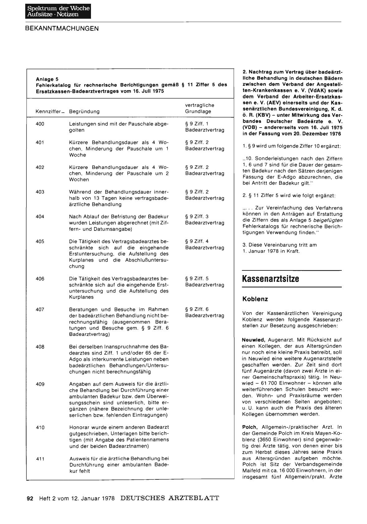 Vorschauseite 1: Kassenarztsitze