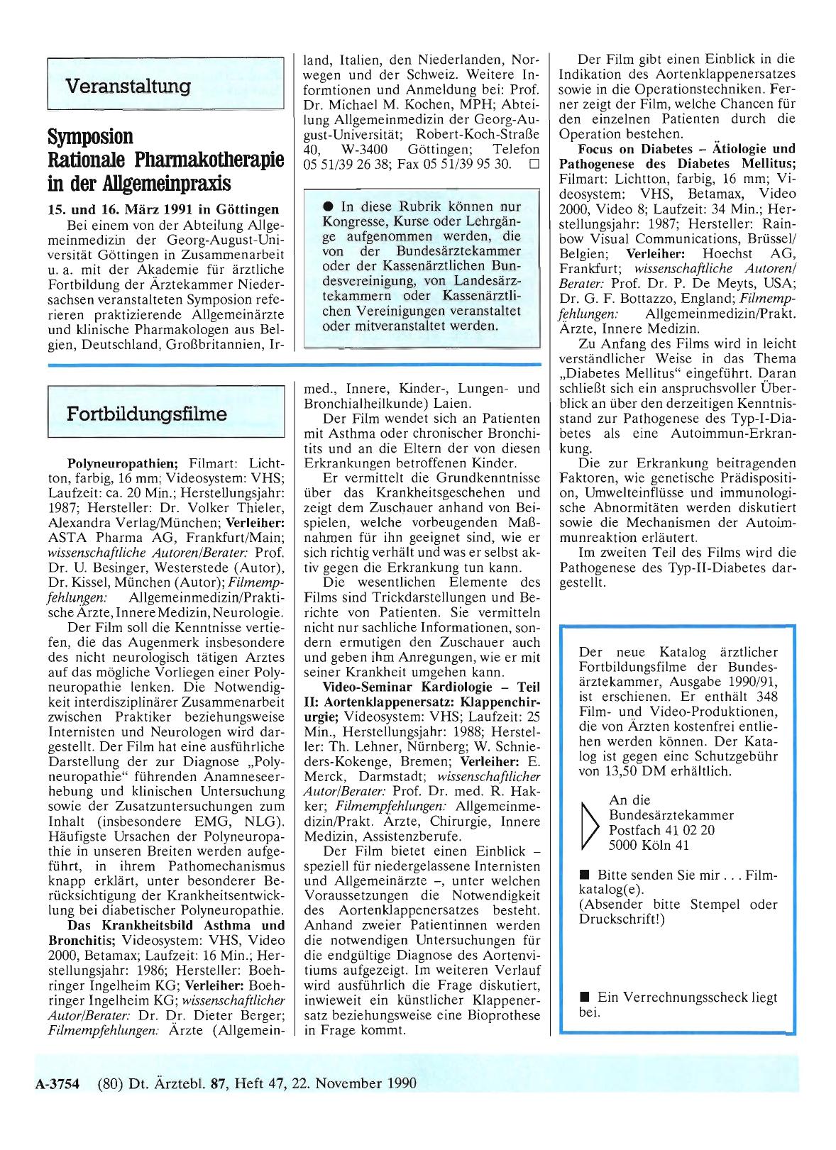 Vorschauseite 1: Fortbildungsfilme