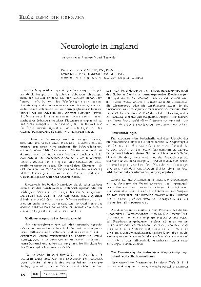 Vorschauseite 1: Neurologie in England