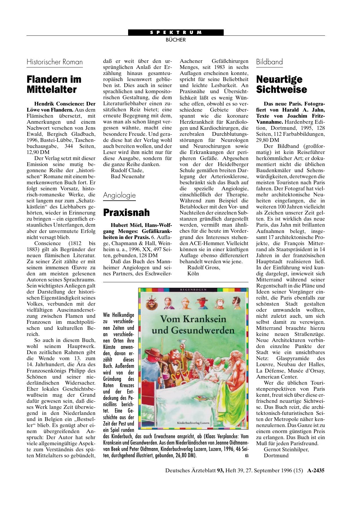 Vorschauseite 1: Vom Kranksein und Gesundwerden
