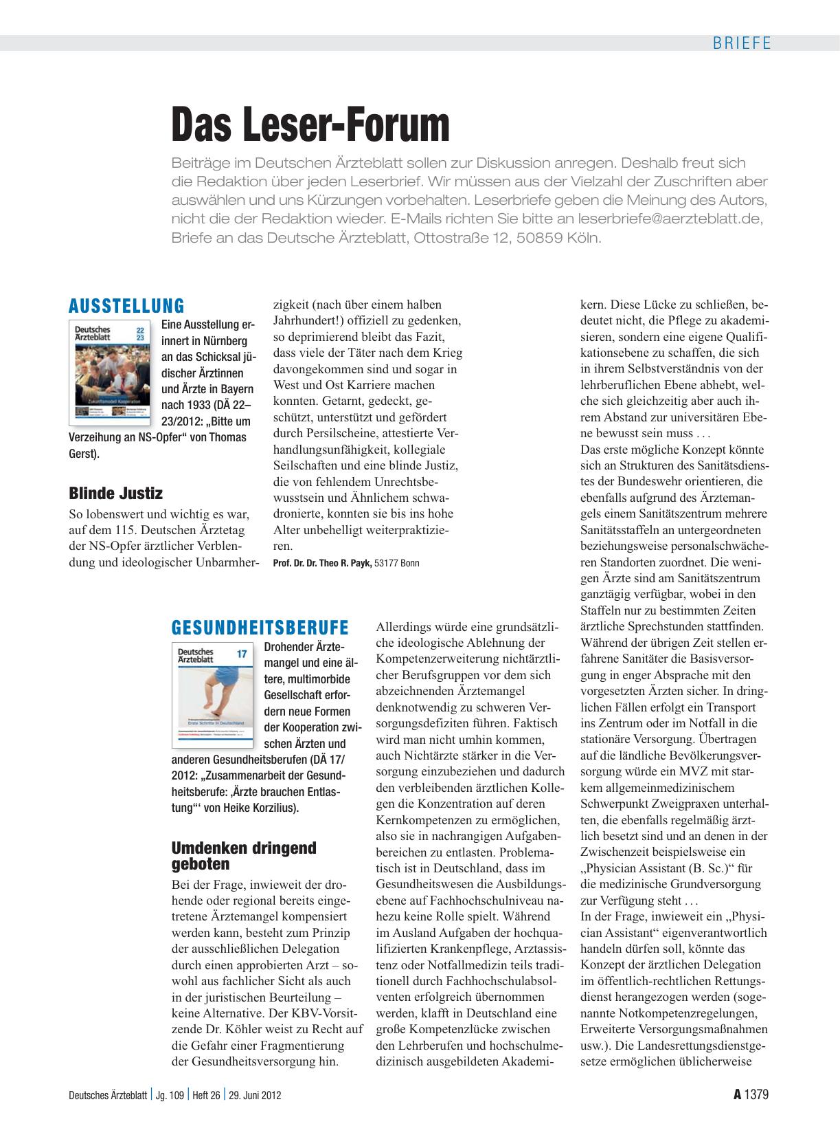 Vorschauseite 1: Gesundheitsberufe: Umdenken dringend geboten