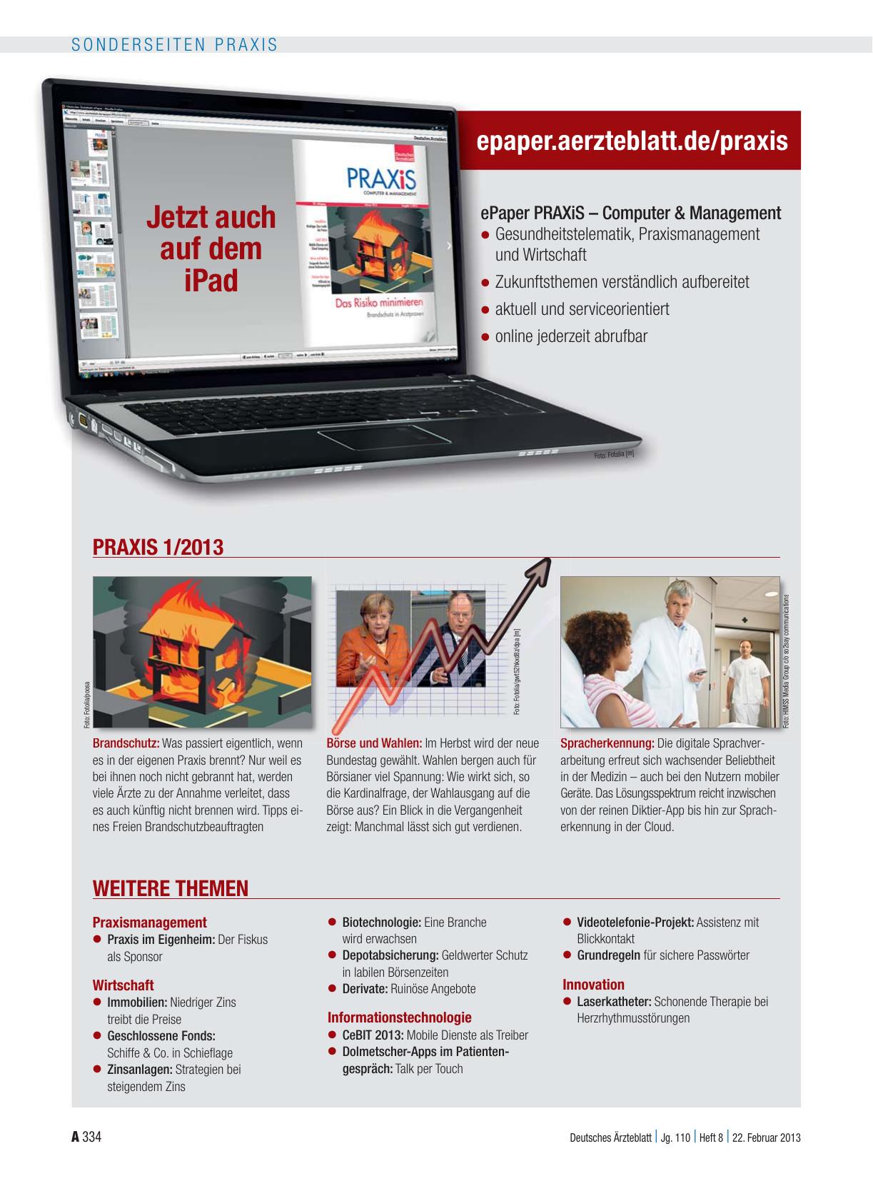 Vorschauseite 1: ePaper PRAXiS – Computer & Management