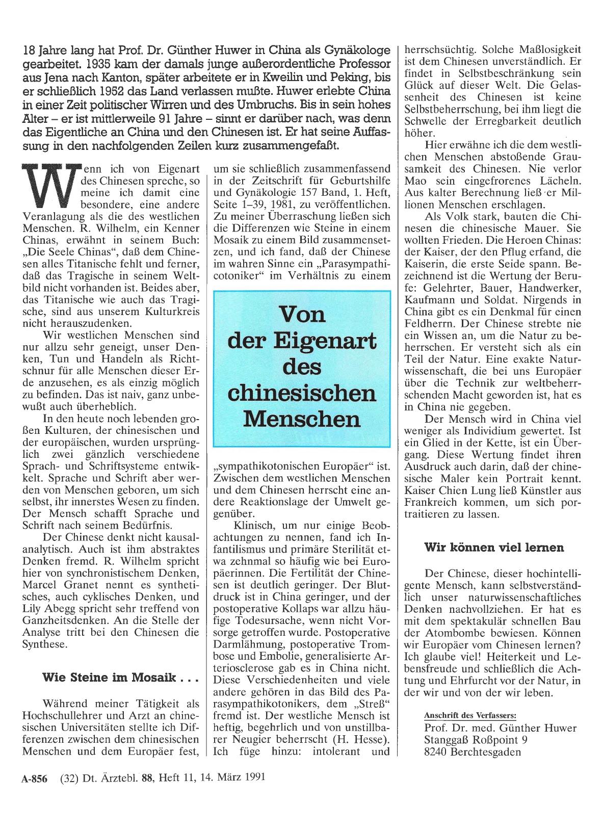 Vorschauseite 1: Von der Eigenart des chinesischen Menschen