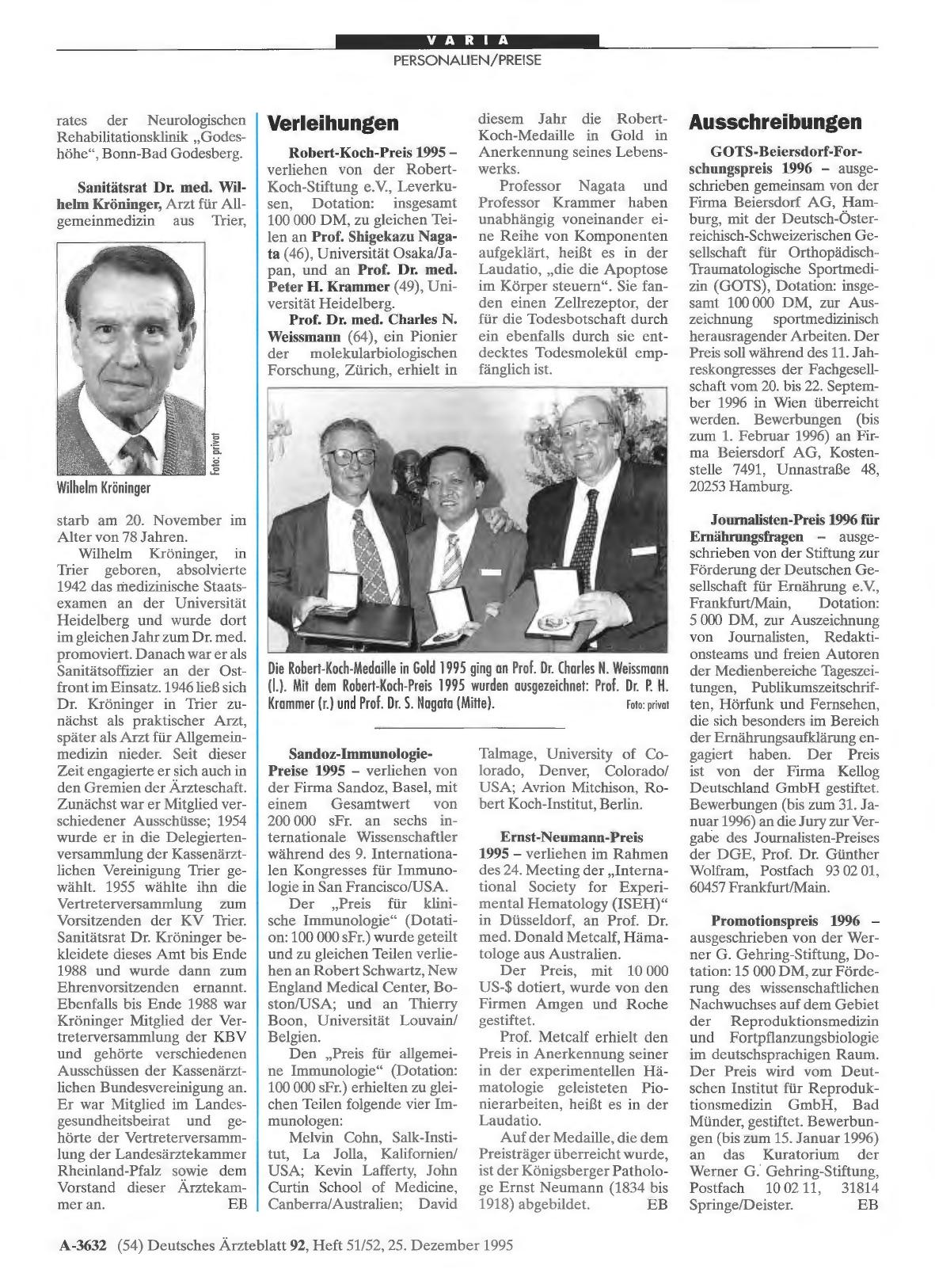 Vorschauseite 1: Ausschreibungen