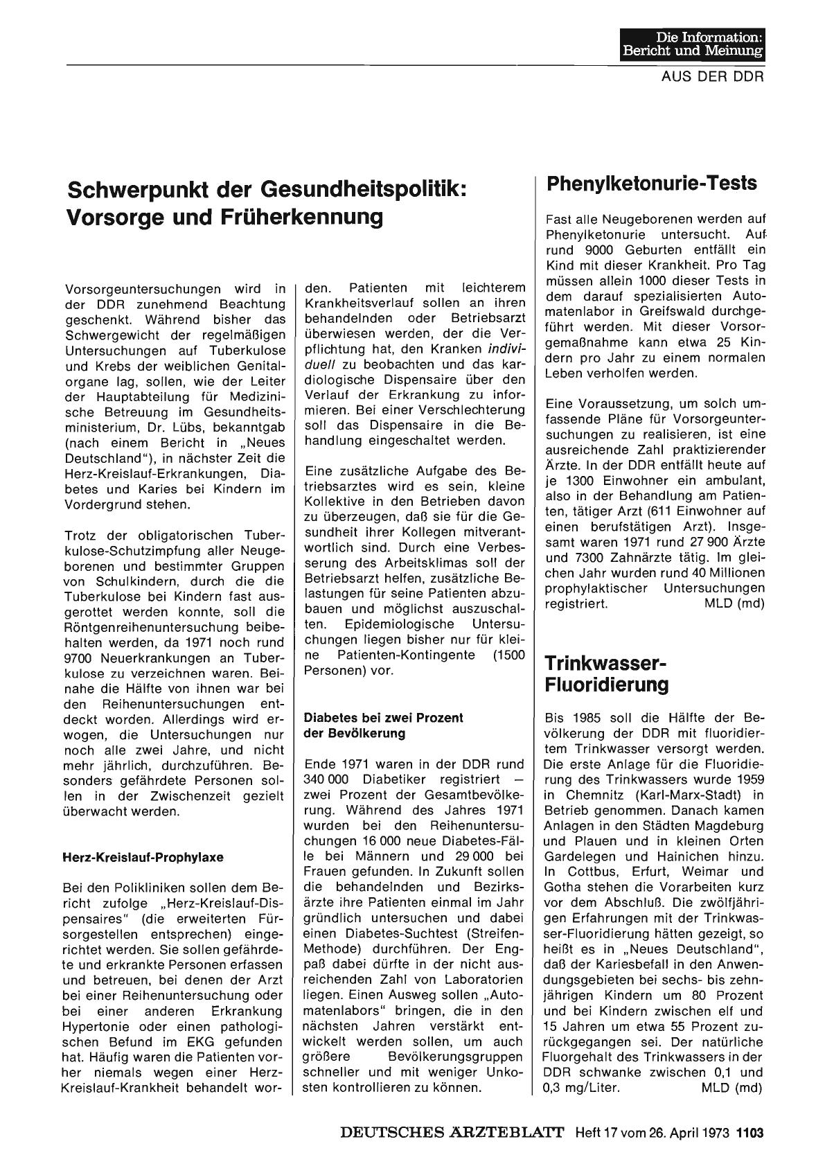 Vorschauseite 1: Trinkwasser-Fluoridierung