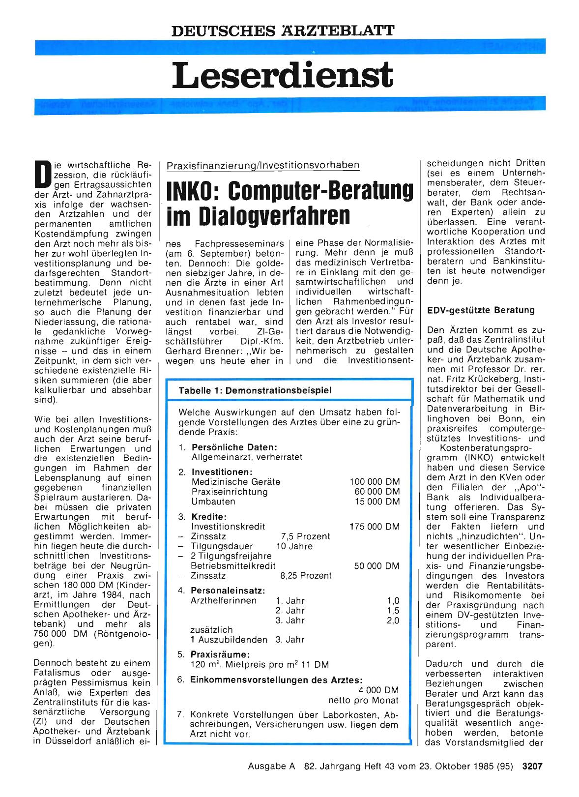 Vorschauseite 1: INKO: Computer-Beratung im Dialogverfahren