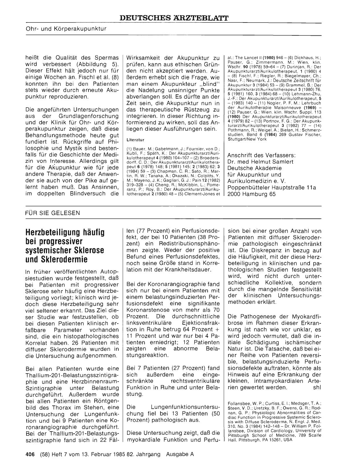 Vorschauseite 1: Herzbeteiligung häufig bei progressiver systemischer Sklerose und Sklerodermie