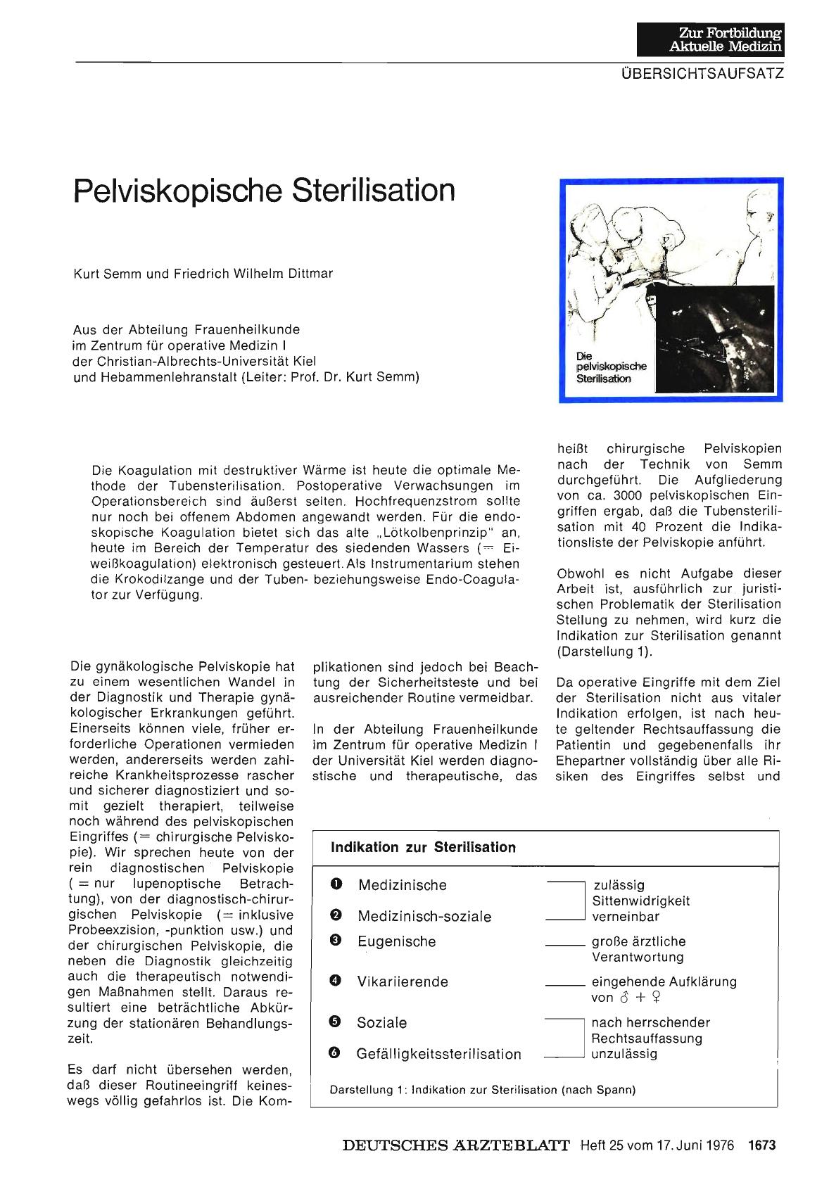 Vorschauseite 1: Pelviskopische Sterilisation