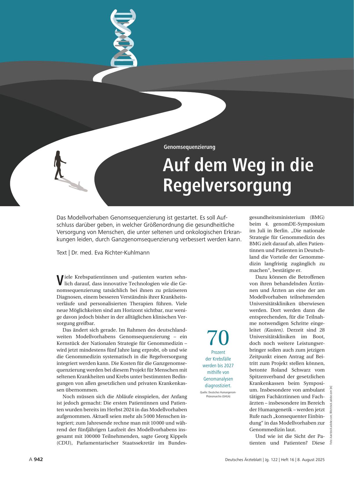 Vorschauseite 1: Genomsequenzierung: Auf dem Weg in die Regelversorgung