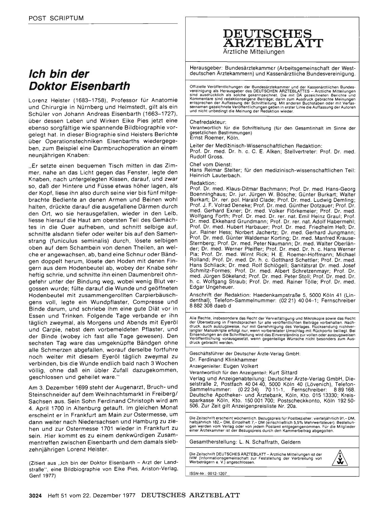 Vorschauseite 1: Ich bin der Doktor Eisenbarth