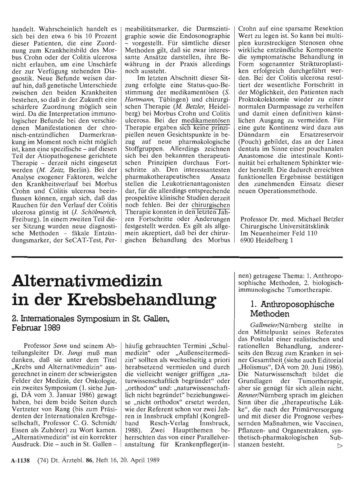 Vorschauseite 1: Alternativmedizin in der Krebsbehandlung