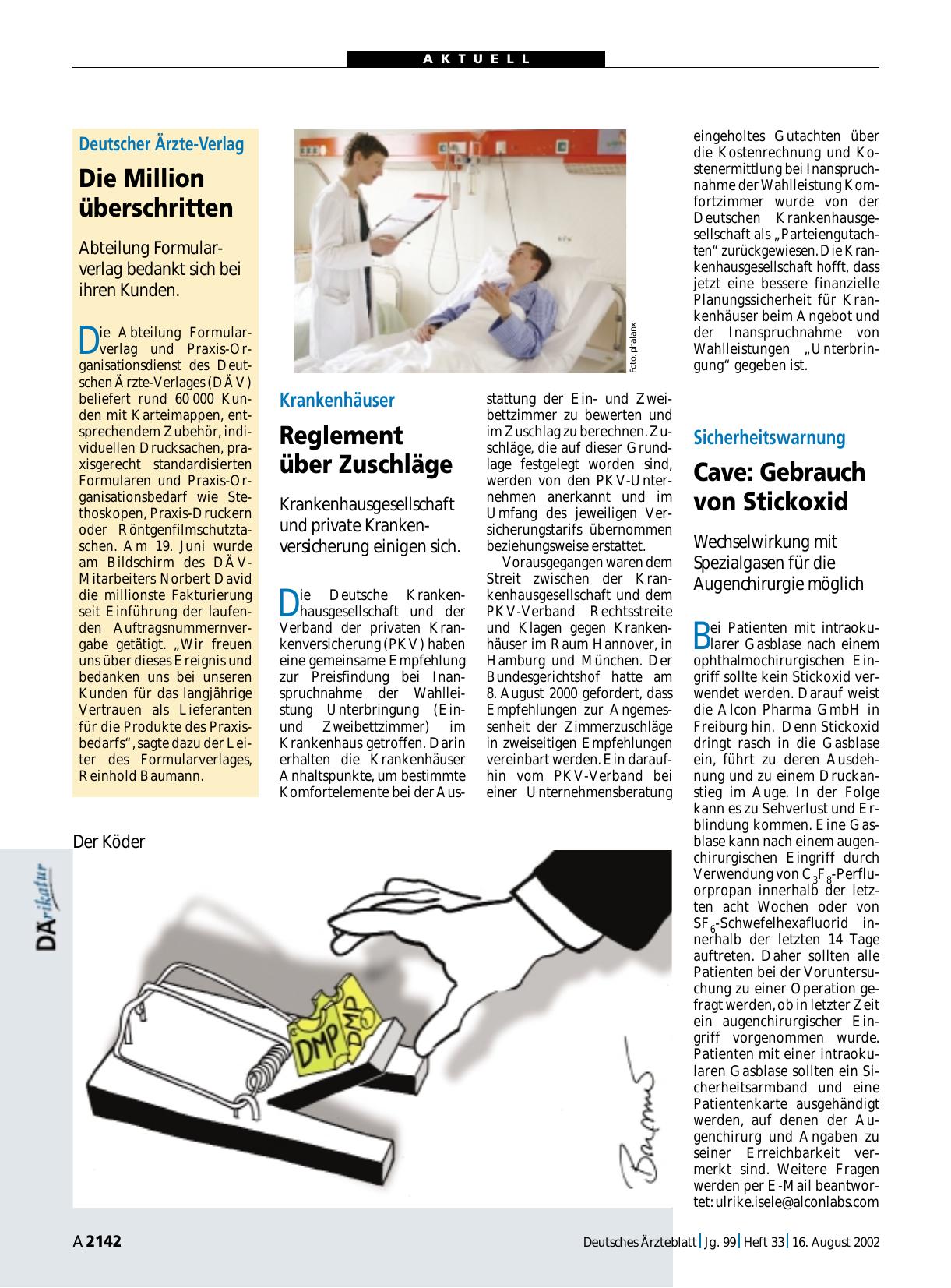 Vorschauseite 1: Sicherheitswarnung: Cave - Gebrauch von Stickoxid